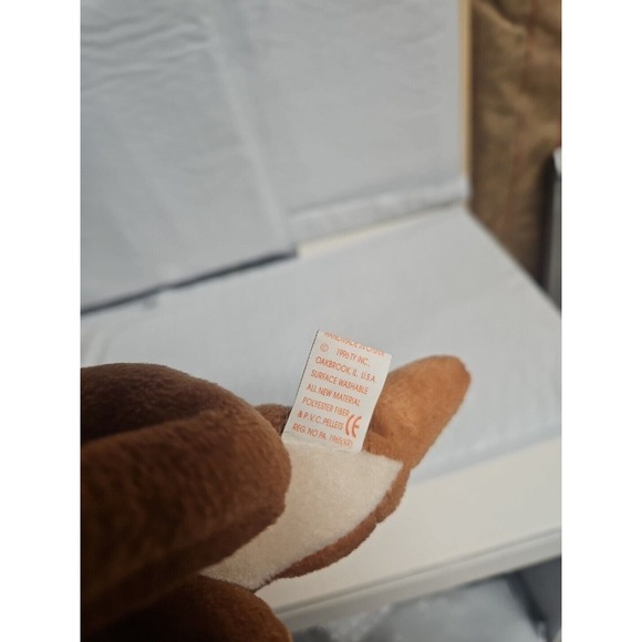 Ty Beanie Baby Pouch 1996 - With Tag, Kangaroo With A Baby Joey In It's Pouch - Picture 6 of 7